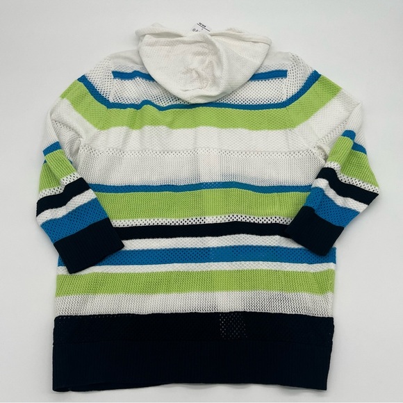 Christopher & Banks Striped Open-Knit Zip Hoodie – Size L – 100% Cotton – NWT - Picture 11 of 11